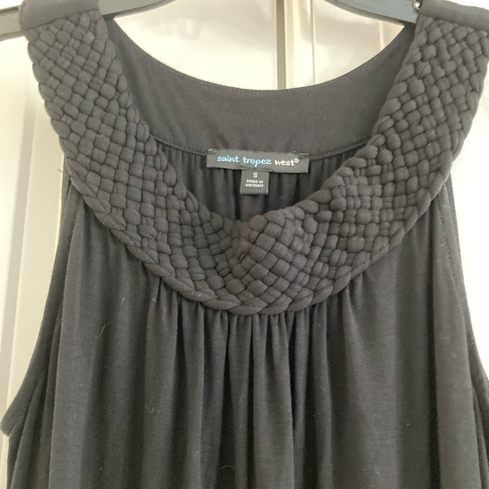 St. Tropez black knit dress